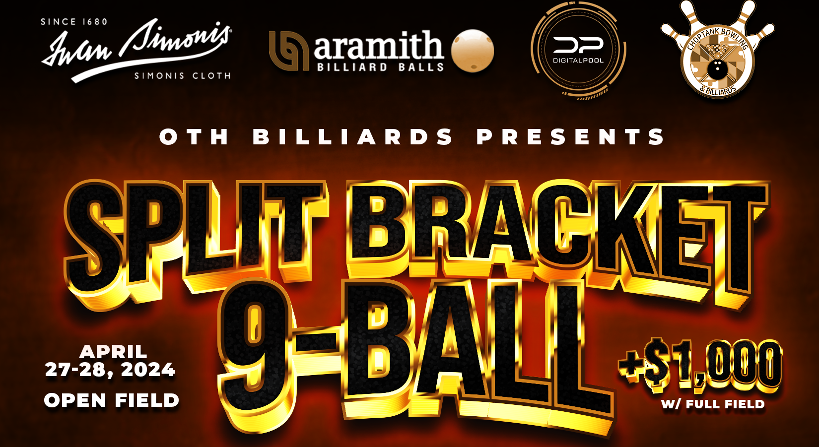 Apr 27/28 - Open Split Bracket 9-Ball