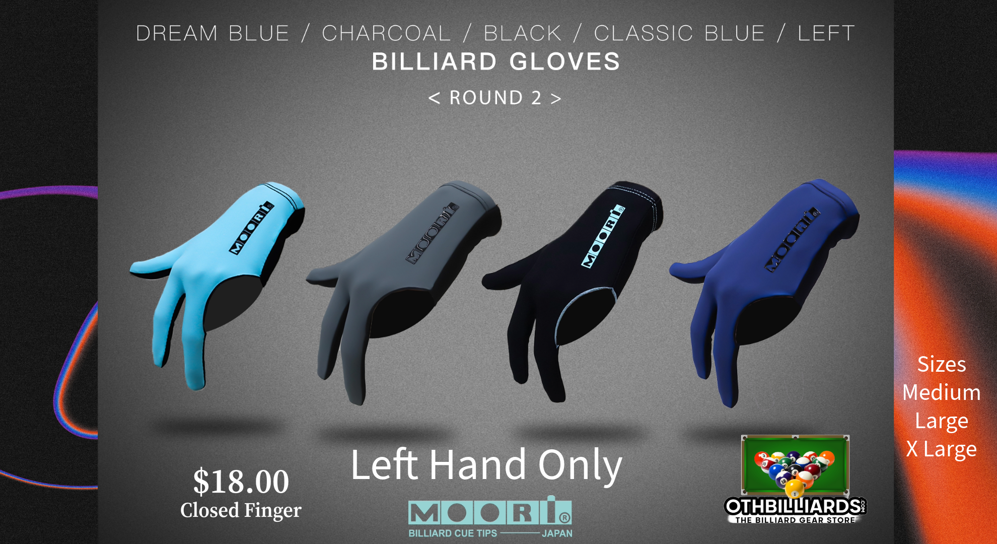 Moori Gloves Closed Finger ( Left-Hand)