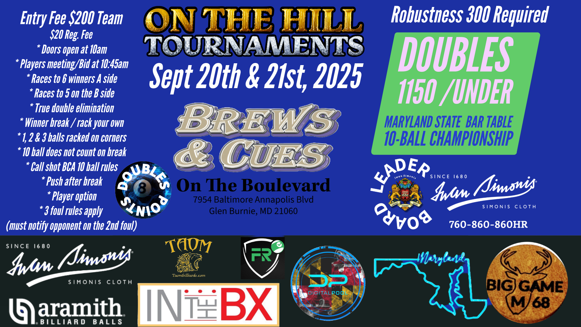 Maryland State Bar Table 10-Ball Doubles Championship